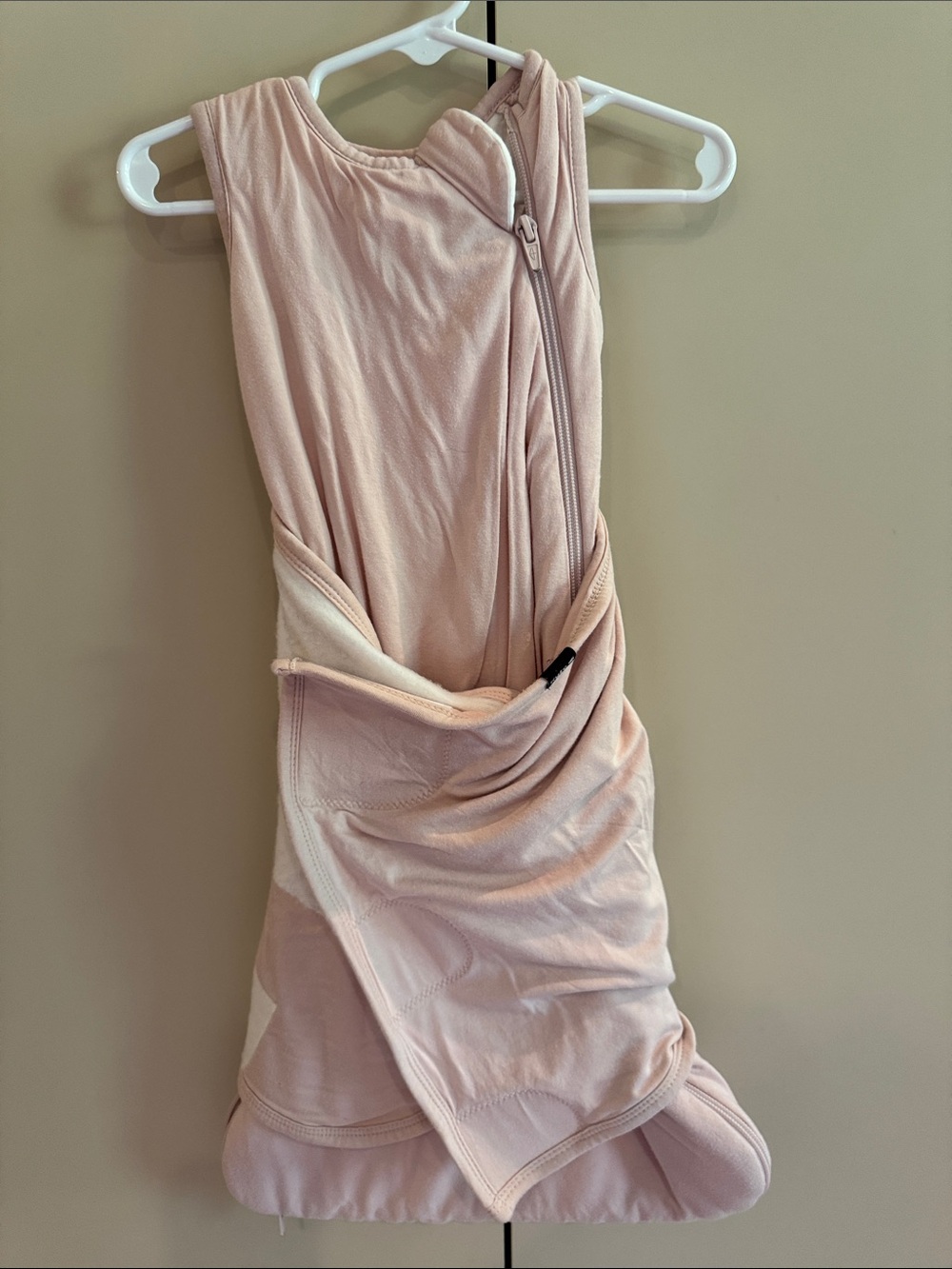 Kyte BABY Light Pink Sleep Sack Swaddle Dual Zipper & Removable Band XS 1.0 tog